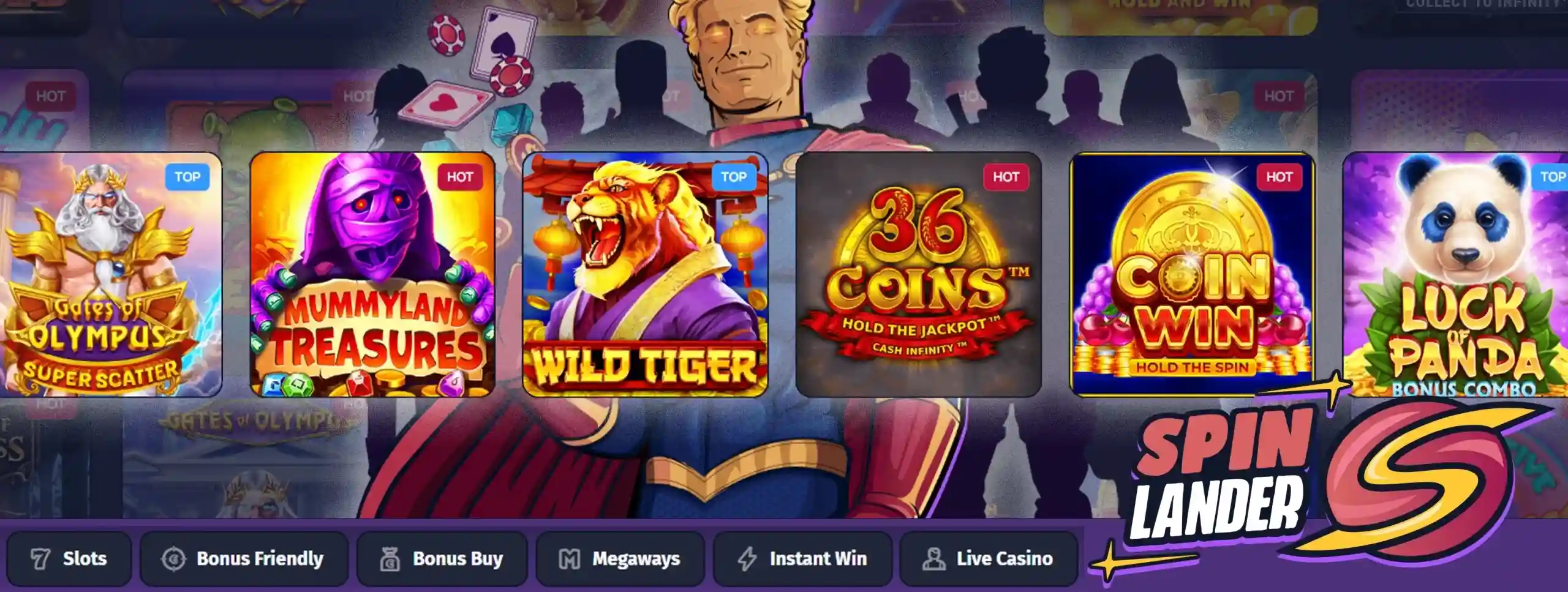 SpinLander casino review section 2